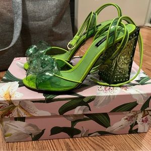 Dolce & Gabbana Green Keira Sandals